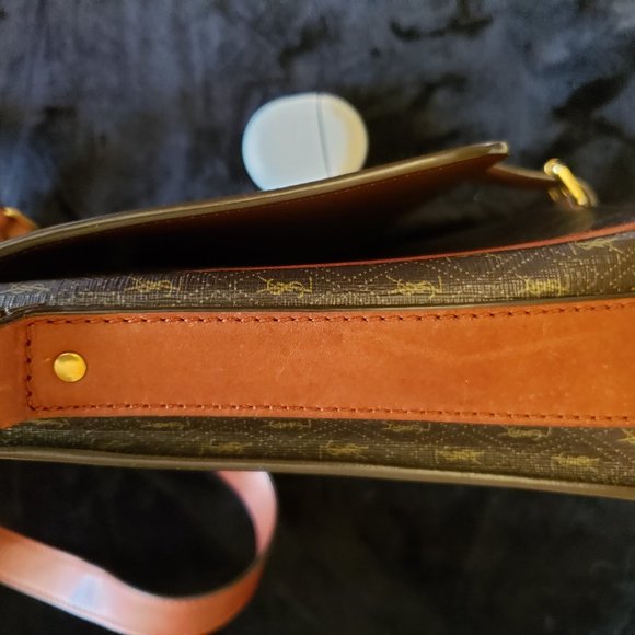 Saint Laurent MONOGRAMME MEDIUM SATCHEL IN CASSANDRE CANVAS AND SMOOTH LEATHER - Picture 8 of 16